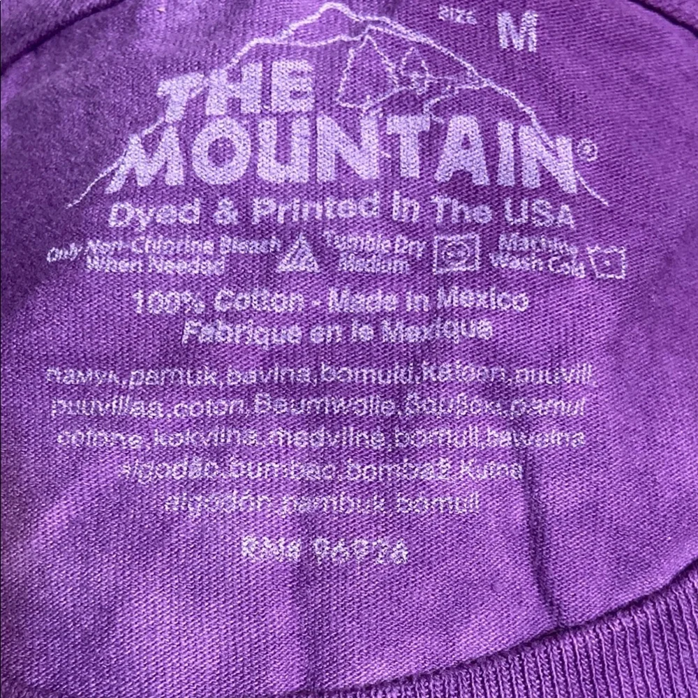 The Mountain Purple and Black Cat Relaxation Graphic Shirt